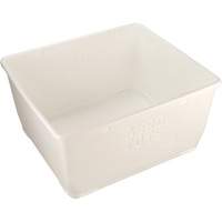 Aero-Tote Tub with Drain Plug, Plastic, White Cantin et fils