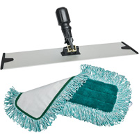 Tampon pour vadrouille &agrave; &eacute;pousseter et support, Style Boucles et crochets, Polyester, 18" lo x 5-3/4" la Cantin et fils