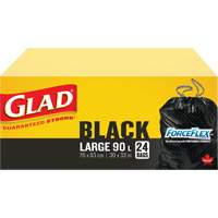 90L Garbage Bags, Regular, 30" W x 33" L, Black Cantin et fils