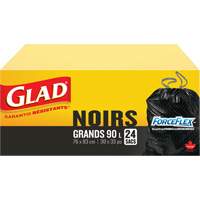 90L Garbage Bags, Regular, 30" W x 33" L, Black Cantin et fils