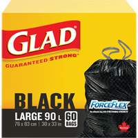 90L Garbage Bags, Regular, 30" W x 33" L, Black Cantin et fils