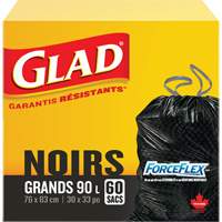 90L Garbage Bags, Regular, 30" W x 33" L, Black Cantin et fils