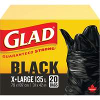 135L Garbage Bags, Regular, 31" W x 42" L, Black Cantin et fils