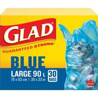 45L Recycling Bags, Regular, 30" W x 33" L, Blue Cantin et fils