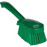 Brosse &agrave; r&eacute;curer avec manche court, Soies Doux, Longueur de 10-1/2", Vert Cantin et fils