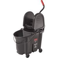 Seau et essoreuse Wavebrake, Pression vers le bas, 8,75 gal. US (35 pintes), Noir Cantin et fils