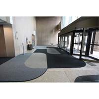 Supreme Knob Entrance Matting, Wiper/Scraper, 3-1/2' x 6' x 7/16", Charcoal Cantin et fils