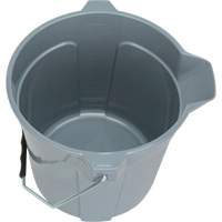 Seau rond avec bec verseur, Capacit&eacute; de 2,64 gal. US (10,57 pintes), Gris Cantin et fils
