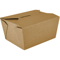 Kraft Take Out Food Containers, Corrugated, Rectangular Cantin et fils