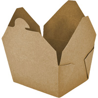 Kraft Take Out Food Containers, Corrugated, Rectangular Cantin et fils