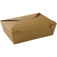 Kraft Take Out Food Containers, Corrugated, Rectangular Cantin et fils