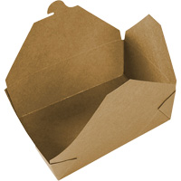 Kraft Take Out Food Containers, Corrugated, Rectangular Cantin et fils