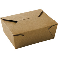 Kraft Take Out Food Containers, Corrugated, Rectangular Cantin et fils