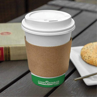 Kraft Coffee Cup Sleeves, Paper, 12 oz. - 20 oz., Brown Cantin et fils