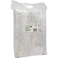 Chiffons fabriqu&eacute;s &agrave; partir de mat&eacute;riaux recycl&eacute;s, Coton, Blanc, 10 lb Cantin et fils