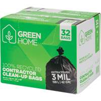Sacs &agrave; ordures Green Home, Fort, 33" la x 48" lo, 3 mils, Noir, Capacit&eacute; 159 L (42 gal.) Cantin et fils