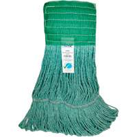 Wide-Band Mop Head, Antimicrobial/Floor Finishing/Specialty, Cotton/Rayon/Synthetic, Loop Style Cantin et fils