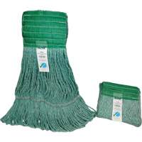 Wide-Band Mop Head, Antimicrobial/Floor Finishing/Specialty, Cotton/Rayon/Synthetic, Loop Style Cantin et fils