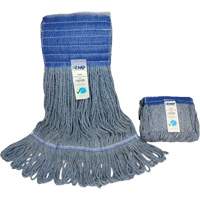 Wide-Band Mop Head, Antimicrobial/Floor Finishing/Specialty, Cotton/Rayon/Synthetic, Loop Style Cantin et fils
