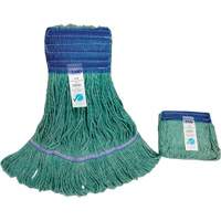 Wide-Band Mop Head, Antimicrobial/Floor Finishing/Specialty, Cotton/Rayon/Synthetic, Loop Style Cantin et fils