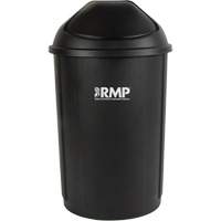 Half-Round Garbage Bin with Lid, Polyethylene, 21 US gal. Cantin et fils