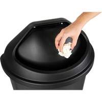Half-Round Garbage Bin with Lid, Polyethylene, 21 US gal. Cantin et fils