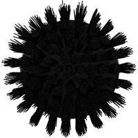 HyDrive Round Drill Brush, Extra Stiff Bristles, 3-1/10" Long, Black Cantin et fils