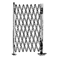 Galvanized Folding Security Gates, Fixed Single Folding, 4' L x 6' H Expanded Cantin et fils