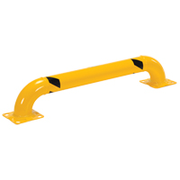 Garde-corps &agrave; profil bas pour rayonnages, 4' la x 0,75' h, Jaune Cantin et fils