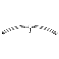 Floor Mounted 90° Curved Curtain Partition Track, 3' L Cantin et fils