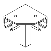 Floor Mount Curtain Partition 90° Corner Connector Cantin et fils