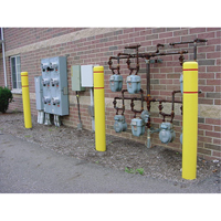 Polyethylene Bollard Covers, 6-5/8" Dia. x 52" L, Yellow Cantin et fils