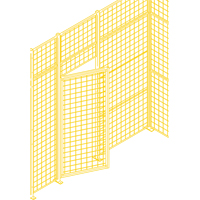 Wire Mesh Partition Components - Swing Doors, 3' W x 7' H Cantin et fils