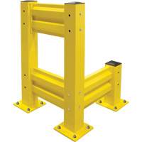 Industrial Safety Guard Rail, Steel, 19" L x 12" H, Safety Yellow Cantin et fils