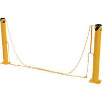 Syst&egrave;me de bornes de protection et chaînes pour quai, Acier, 42" h x 6-5/8" la, Jaune Cantin et fils