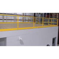 Barri&egrave;re de s&eacute;curit&eacute; pour mezzanine, 68-1/2" lo x 42" ha, 80-1/16" &eacute;lev&eacute;e, Jaune Cantin et fils