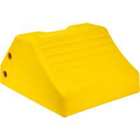 Cale de roue robustes, Ur&eacute;thane, Jaune, 15-1/2" la x 17-7/10" p x 10" h Cantin et fils
