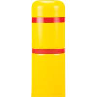 Polyethylene Bollard Cover, 4-1/2" Dia. x 52" L, Red/Yellow Cantin et fils