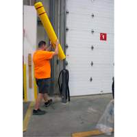 Polyethylene Bollard Cover, 4-1/2" Dia. x 64" L, Red/Yellow Cantin et fils