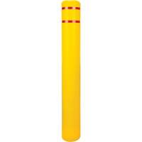Polyethylene Bollard Cover, 6-5/8" Dia. x 52" L, Red/Yellow Cantin et fils