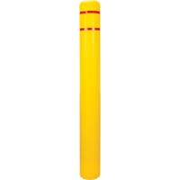 Capuchon en poly&eacute;thyl&egrave;ne pour borne de protection, 6-5/8" dia. x 60" l, Rouge/Jaune Cantin et fils