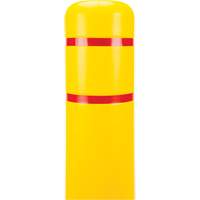 Capuchon en poly&eacute;thyl&egrave;ne pour borne de protection, 6-5/8" dia. x 60" l, Rouge/Jaune Cantin et fils
