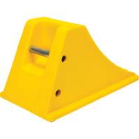 Cales de roue avec surface antid&eacute;rapante en caoutchouc, Polyur&eacute;thane, Jaune, 11-1/4" la x 21" p x 12-1/4" h Cantin et fils