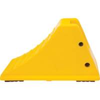 Cales de roue avec surface antid&eacute;rapante en caoutchouc, Polyur&eacute;thane, Jaune, 11-1/4" la x 21" p x 12-1/4" h Cantin et fils