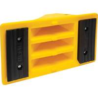 Cales de roue avec surface antid&eacute;rapante en caoutchouc, Polyur&eacute;thane, Jaune, 11-1/4" la x 21" p x 12-1/4" h Cantin et fils