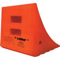 70 Ton Large Equipment Wheel Chock, Urethane, Orange Cantin et fils