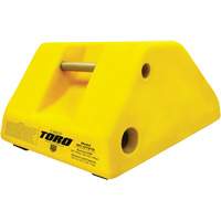 255 Ton Large Equipment Wheel Chock with Handle & Hole, Urethane, Yellow Cantin et fils
