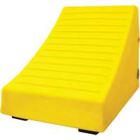 400 Ton Large Equipment Wheel Chock with Handle & Hole, Urethane, Yellow Cantin et fils
