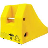 400 Ton Large Equipment Wheel Chock with Handle & Hole, Urethane, Yellow Cantin et fils