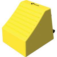 Cale de roue ultra-robuste pour l'exploitation mini&egrave;re Checkers Safety, PEHD, Jaune, 14-1/2" la x 17-1/2" p x 16" h Cantin et fils